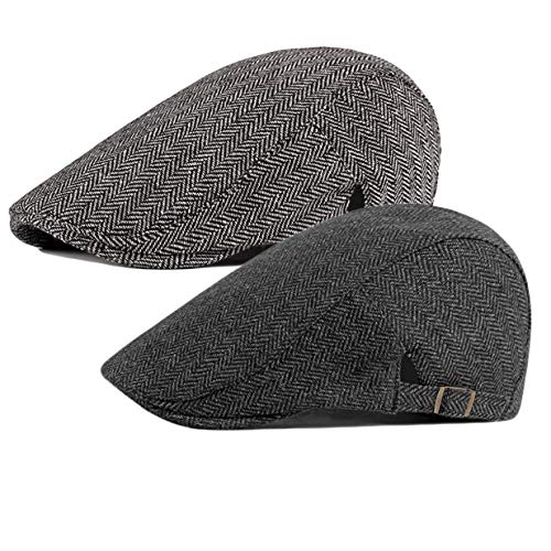 51pdrzr5u9l.jpg Qunson Men's Cotton Flat Cap Ivy Gatsby Newsboy Hat