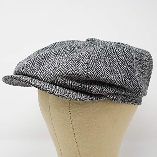 51rmc6nfz1l.jpg Borges Harris Tweed Lomond Newsboy Cap - 100% Wool