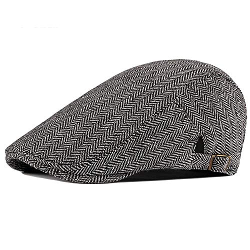 51s0k7fhtcl.jpg Qunson Men's Cotton Flat Cap Ivy Gatsby Newsboy Hat