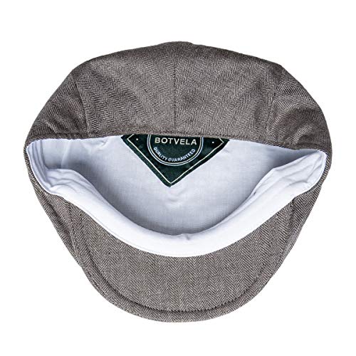 51uduw2bul 5.jpg Botvela Men's Breathable Linen Flat Ivy Newsboy Hat for Summer | Botvela Men Linen Flat Ivy Breathable Summer Newsbo