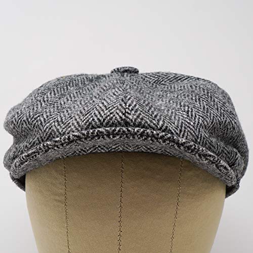 51vuftt 1l.jpg Borges Harris Tweed Lomond Newsboy Cap - 100% Wool
