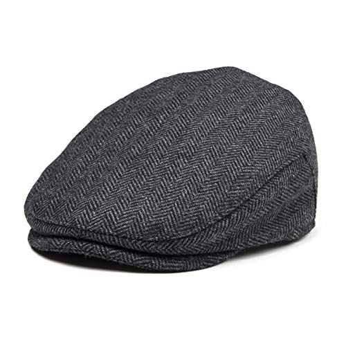 51xtmuul el.jpg Jangoul Kids Wool Tweed Herringbone Flat Cap for Boys