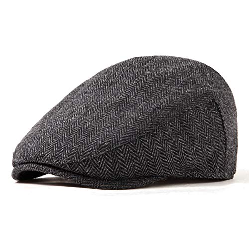 51c0o3puml.jpg LADYBRO Men's Classic Wool Herringbone Ivy Newsboy Cap