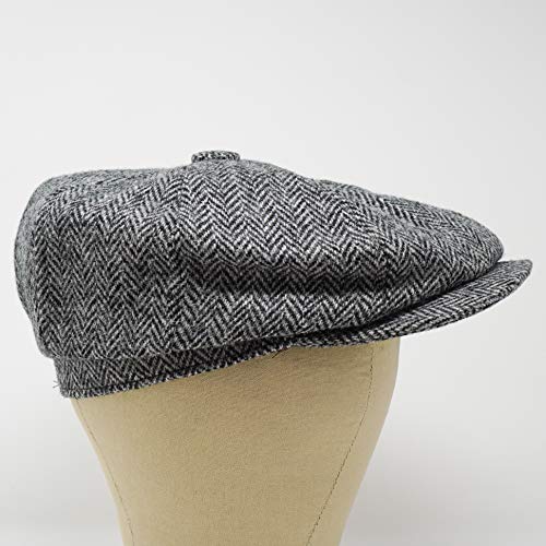 51cdsnj6fll.jpg Borges Harris Tweed Lomond Newsboy Cap - 100% Wool