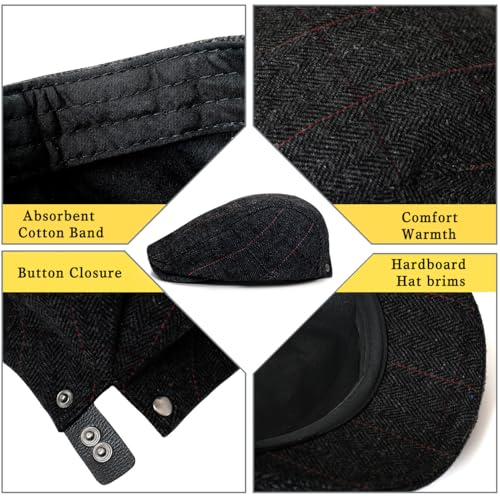 51giceussil.jpg Xinveen Men's Winter Ivy Gatsby Cap Hunting Hat