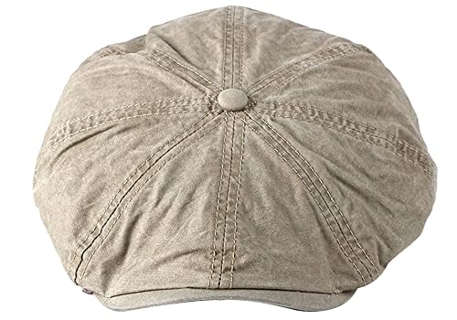 51gwqblnhol.jpg Kangqifen Mens Outdoor Washed Cotton 8 Panel Sun Protection Newsboy Cap