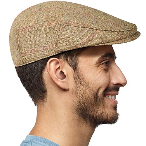 51ghgnsn53l 1.jpg PanPacSight Men's Herringbone Flat Newsboy Hat for Husband, Father & Boyfriend