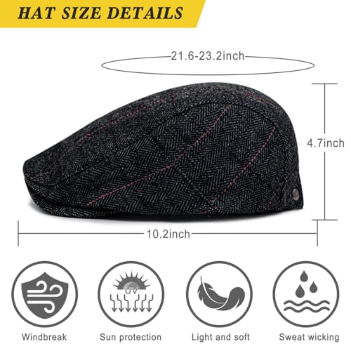 51i905tzm7l.jpg Xinveen Men's Winter Ivy Gatsby Cap Hunting Hat