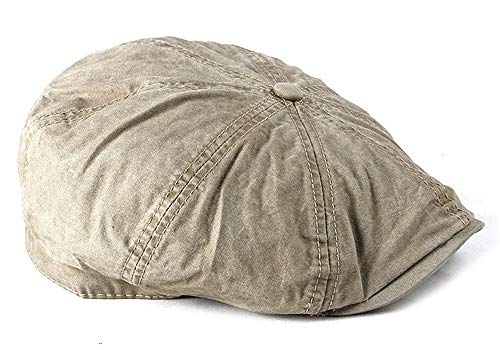 51jnfg140bl.jpg Kangqifen Mens Outdoor Washed Cotton 8 Panel Sun Protection Newsboy Cap