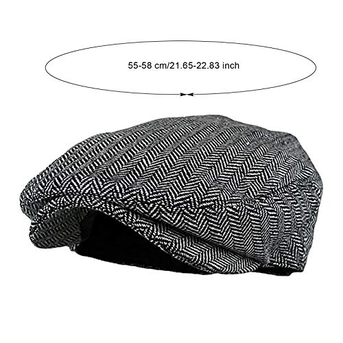 51letnsowel.jpg Botvela Men's Newsboy Wool Blend Cabbie Cap Hat