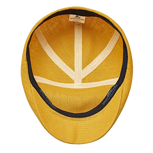 51n2ieisgxl.jpg Sterkowski Ivy Five Natural Linen Flat Cap for All