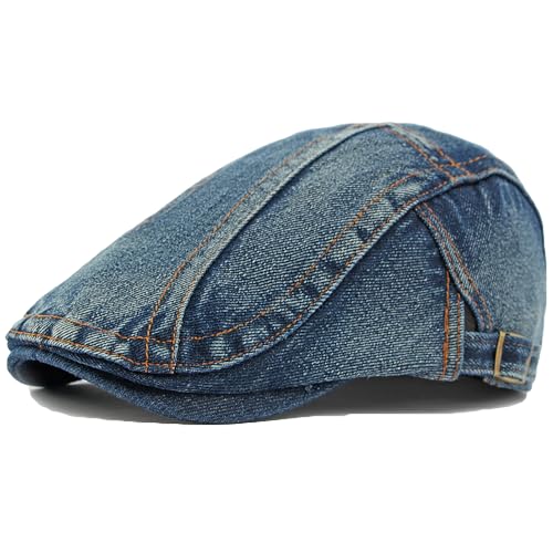 51odsgu58rl.jpg Qunson Men's Adjustable Flat Newsboy Cap Lightweight Ivy Gatsby Hat