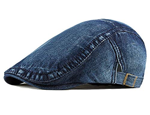 51qlmoxw1wl.jpg Qunson 2 Pack Men's Denim Cotton Newsboy Caps