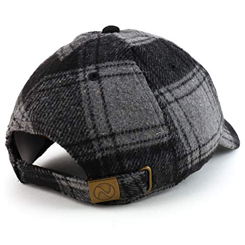 51uhhxghnl.jpg Trendy Plaid Checker Wool Blend Baseball Cap