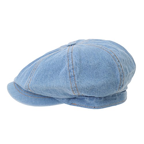 51um2rvgjll 3.jpg WITHMOONS Denim Cotton Newsboy Hat KR3613 for Men Festive Casual WearComfortable Breathable Summer Hat