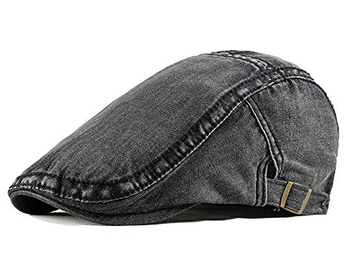 51unvf9qn2l.jpg Qunson 2 Pack Men's Denim Cotton Newsboy Caps