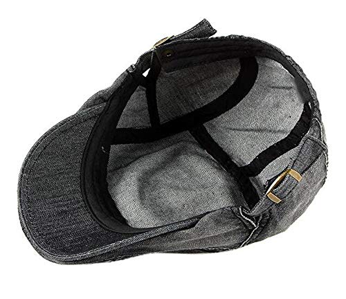 51wlg462hdl.jpg Qunson 2 Pack Men's Denim Cotton Newsboy Caps