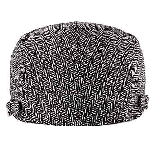 613iswwwiql.jpg Qunson Men's Cotton Flat Cap Ivy Gatsby Newsboy Hat