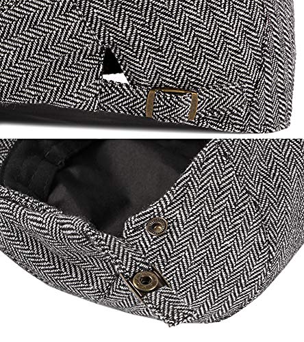 614bn4rb2cl.jpg Qunson Men's Cotton Flat Cap Ivy Gatsby Newsboy Hat