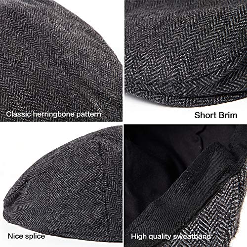 61zsxxssuzl.jpg LADYBRO Men's Classic Wool Herringbone Ivy Newsboy Cap