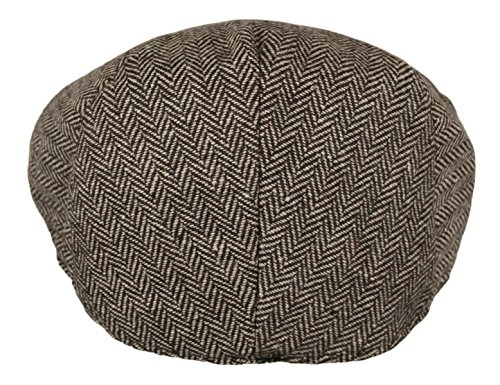 61hp6skdshl.jpg Wonderful Fashion Men's Classic Herringbone Tweed Wool Blend Newsboy Ivy Hat for Men in Large/X-Large Charcoal | Won