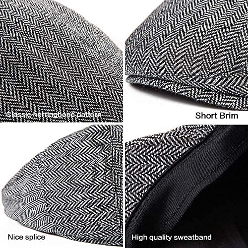 61tt1fniq9l.jpg LADYBRO 2-Pack Adjustable Newsboy Hats for Men Flat Cap