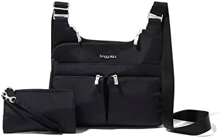 Baggallini Cross Over Crossbody Women Lightweight Water-Resistant Nylon Organized Travel Bag Purse
