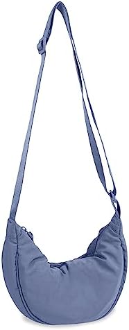 EVGLOW Nylon Crescent Crossbody Bag - Trendy Women's Travel Sling Bag EVGLOW Nylon Crescent Crossbody Bag - Small Men's