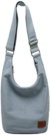 Coton Pose Women's Hippie Crossbody Bag - Top Zip Large Capacity Canvas Sling Bag - Handmade Jacquard Cloth
