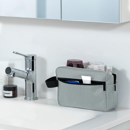 Elviros Lightweight Travel Toiletry Bag for Women and Men Travel Essentials Gifts for Men(Navy Blue) Global Recycled Sta