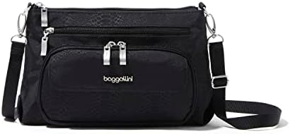 Baggallini Original RFID Protected Lightweight Nylon Zippered Travel Purse for Women ClimatePartner Certified