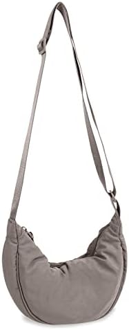EVGLOW Nylon Crescent Crossbody Bag - Trendy Women's Travel Sling Bag EVGLOW Nylon Crescent Crossbody Bag - Small Men's