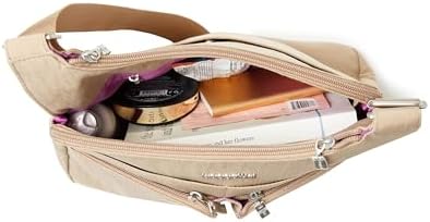 Baggallini Cross Over Crossbody Women Lightweight Water-Resistant Nylon Organized Travel Bag Purse