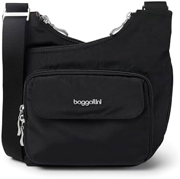 Baggallini Criss Cross Travel Crossbody Bag - Premium Leather, Women, Suitcases & Travel, Timeless Design, One Size | B