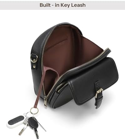Goinsound Vegan Leather Crossbody Bag for Women & Men | Vintage Design Crossbody Shoulder Purse with Card Slots | Goins