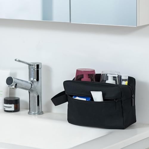 Elviros Lightweight Travel Toiletry Bag for Women and Men Travel Essentials Gifts for Men(Navy Blue) Global Recycled Sta