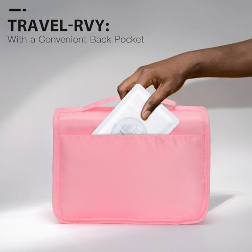 Trousse de toilette Zivacate rose pour voyage, affaires et fitness - étanche avec poignée et 3 sacs à cordon