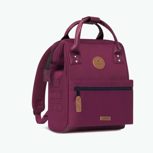 Cabaïa - Sac à Dos Adventurer Déperlant pour Homme et Femme - Rouge/Mauve - Compartiment Ordinateur Portable - 2 Poches