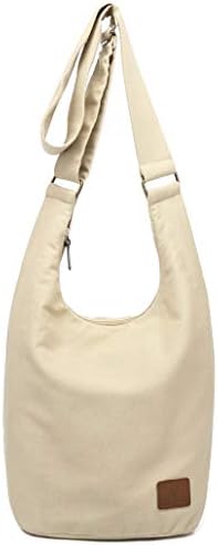 Coton Pose Women's Hippie Crossbody Bag - Top Zip Large Capacity Canvas Sling Bag - Handmade Jacquard Cloth