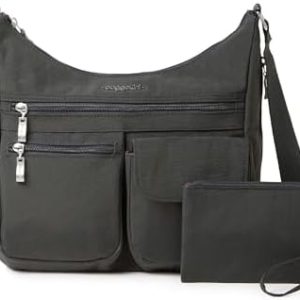 Baggallini Women's Everywhere Bagg Crossbody Water-Resistant Travel Bag | Baggallini Lightweight Nylon Hobo Bag for Wom
