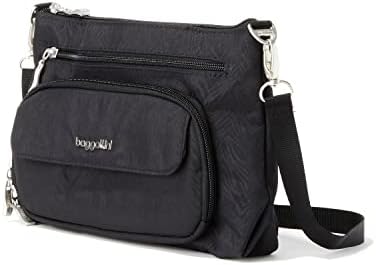 Baggallini Original RFID Protected Lightweight Nylon Zippered Travel Purse for Women ClimatePartner Certified