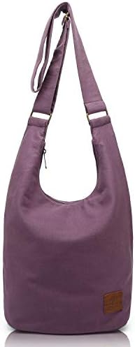 Coton Pose Women's Hippie Crossbody Bag - Top Zip Large Capacity Canvas Sling Bag - Handmade Jacquard Cloth