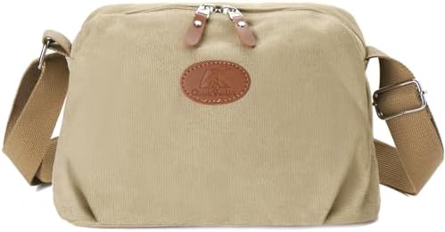 Sunshinejing Lightweight Crossbody Bag for Women | Casual Purses for Daily Travel | Small Canvas Bag with Adjustable Str
