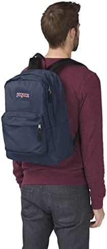 JanSport SuperBreak One Backpack Navy - Durable Lightweight Bag with Main Compartment - Premium Travel Backpack