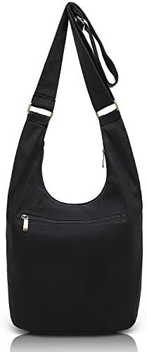 Coton Pose Women's Hippie Crossbody Bag - Top Zip Large Capacity Canvas Sling Bag - Handmade Jacquard Cloth