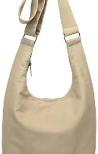 Coton Pose Women's Hippie Crossbody Bag - Top Zip Large Capacity Canvas Sling Bag - Handmade Jacquard Cloth