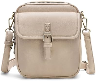 Goinsound Vegan Leather Crossbody Bag for Women & Men | Vintage Design Crossbody Shoulder Purse with Card Slots | Goins