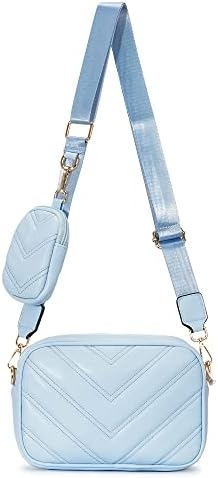 Herald Chevron Quilted Small Crossbody Bag for Women - Camera Side Shoulder Bag, 2 Sizes, Coin Purse Included Herald Che