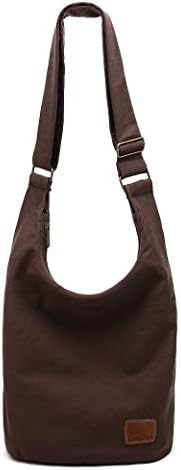 Coton Pose Women's Hippie Crossbody Bag - Top Zip Large Capacity Canvas Sling Bag - Handmade Jacquard Cloth