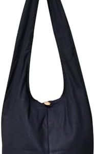 BenThai Products BTP Thai Monk Buddha Cotton Sling Crossbody Messenger Bag for Hippies in Black XL | BenThai Products B